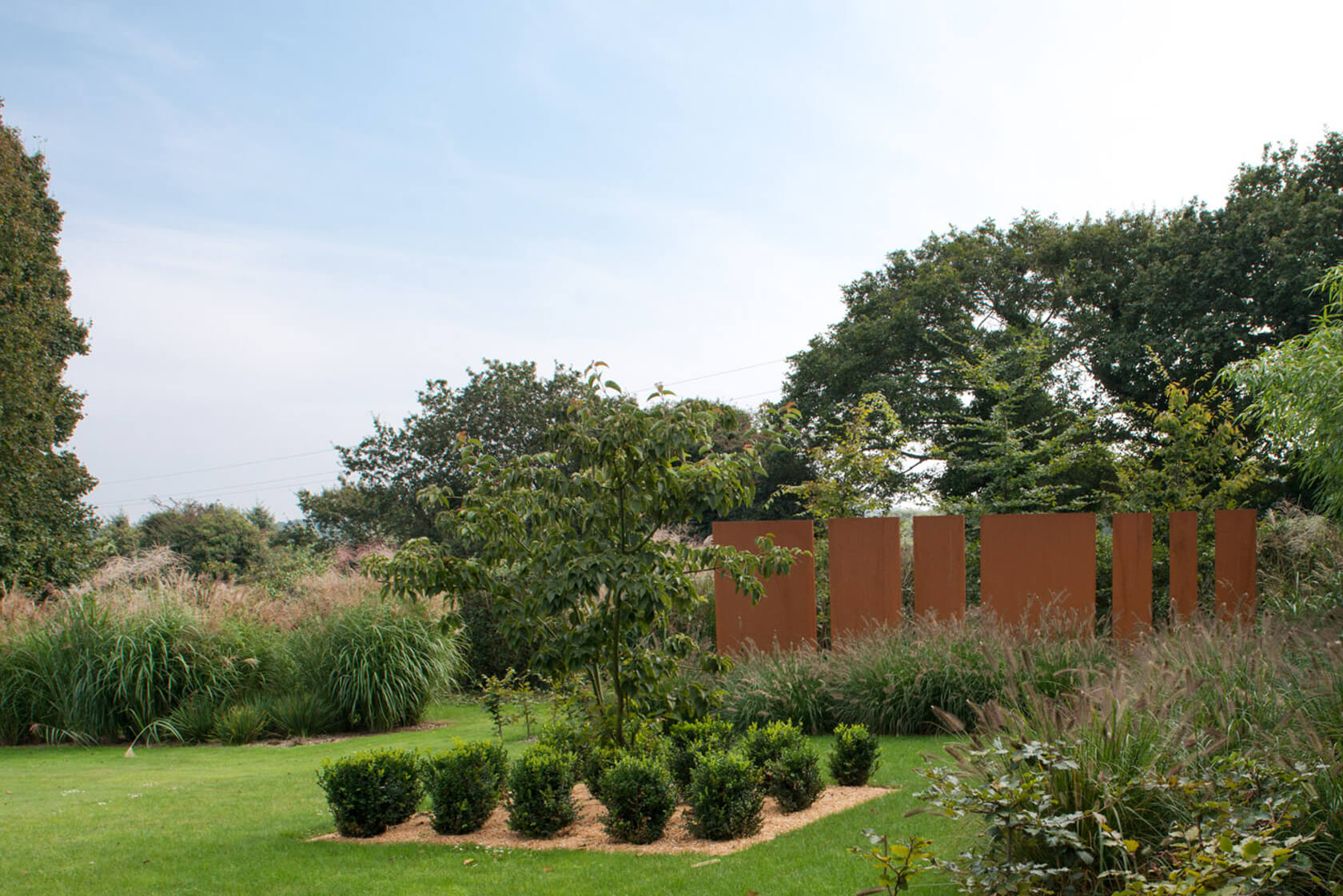 Aménagement de jardin en Corten