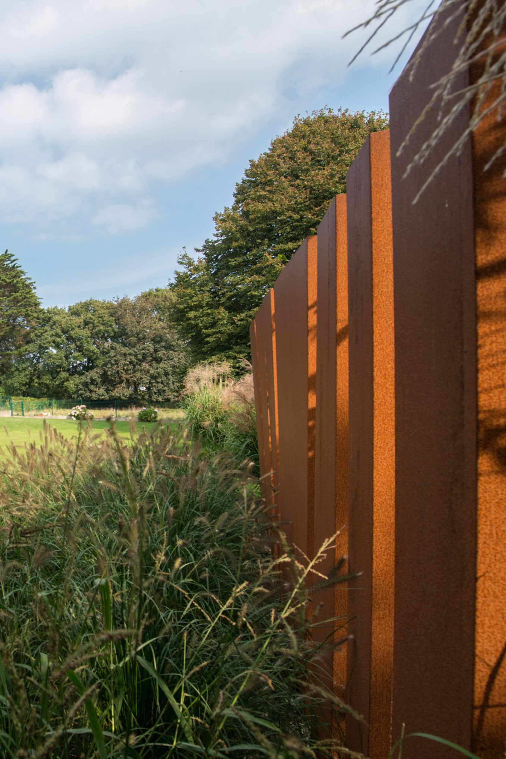 Aménagement de jardin en Corten